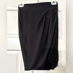 Helmut Lang Charcoal Ruched Petite Skirt